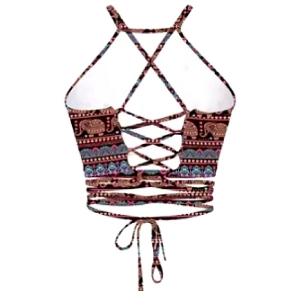 | LAST ONE | 🎀3/$22🎀 Cropped Elephant Halter Top - Picture 3 of 5